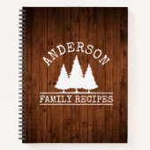 Carnet Nom de famille Recette d'impression en bois (Devant)