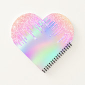 Carnet Nom de fille holographique rose violet (Dos)