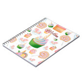 Carnet Nom de fille rose mignonne Cupcake Unicorn Motif (Côté gauche)