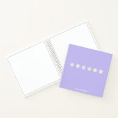 Carnet Nom de fleurs pastel violet mignon (Intérieur)