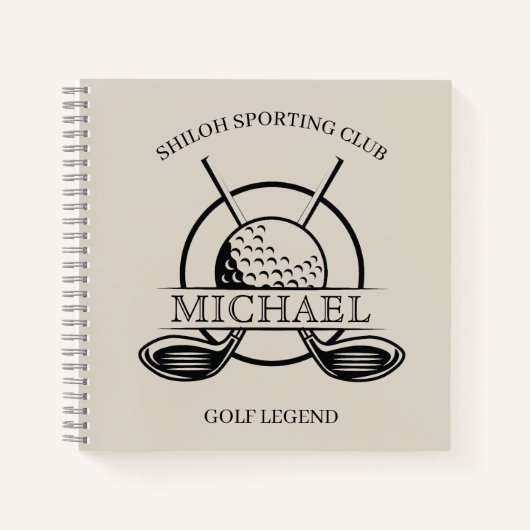 Carnet Nom de golf de club de croix moderne (Devant)