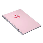 Carnet Nom de la boîte rose et rouge personnalisée (Côté Droit)