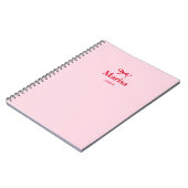 Carnet Nom de la boîte rose et rouge personnalisée (Côté gauche)