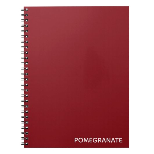 Carnet Nom de la couleur rouge de la grenade (Devant)