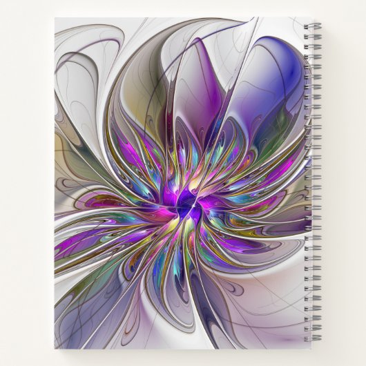 Carnet Nom de la fleur fractale Abstraite, énergétique et (Dos)
