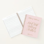 Carnet Nom de la motivation de l’écrivain Blush Script Go (Intérieur)