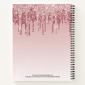 Carnet Nom de la Parties scintillant Monogram Pink Ombre (Dos)