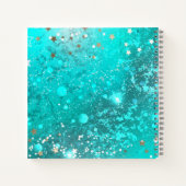 Carnet Nom de la Parties scintillant turquoise Blue Spark (Dos)