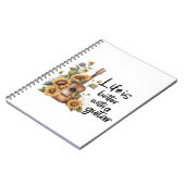 Carnet Nom de la Personnaliser Guitare avec tournesol (Côté gauche)