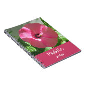 Carnet Nom de la photographie florale rose (Côté Droit)