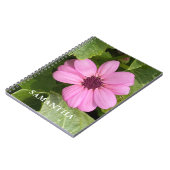 Carnet Nom de la photographie florale rose (Côté gauche)