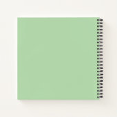 Carnet Nom de la retraite gracieuse monogramme vert clair (Dos)