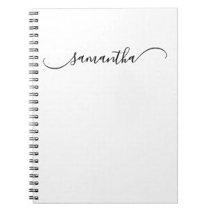 Carnet Nom de la signature de lessive courbe classique