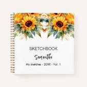 Carnet Nom de l'aquarelle des tournesols (Devant)