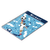 Carnet Nom de l'enfant Gardien de but Joueur de football  (Côté gauche)