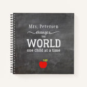 Carnet Nom de l'enseignant tableau noir personnalisé (Devant)