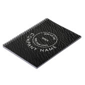 Carnet Nom de l'entreprise Logo Black Faux en cuir Effet (Côté gauche)