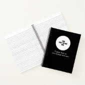 Carnet Nom de l'entreprise personnalisé Logo Noir Minimal (Intérieur)