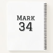 Carnet nom de l'équipe ajouter nom du joueur date sports (Dos)