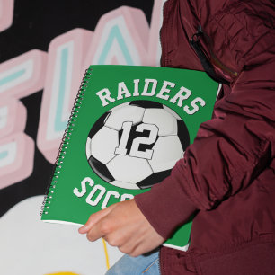 Carnet Nom de l'équipe de football et numéro de maillot d