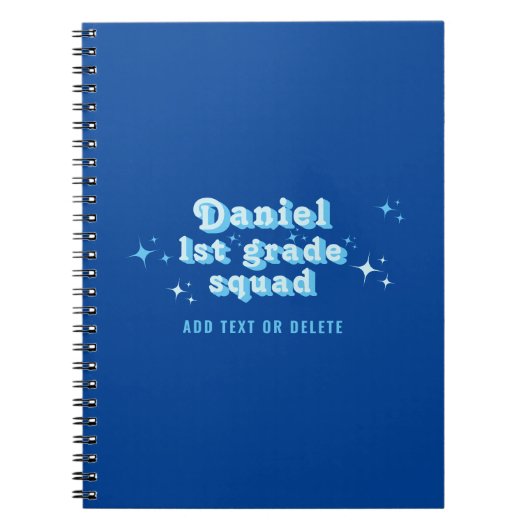 Carnet Nom de l'équipe de l'enseignant de la classe bleue (Devant)