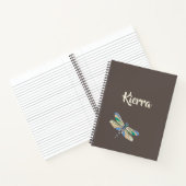 Carnet Nom de libellule marron chaud (Intérieur)