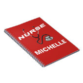 Carnet Nom de l'infirmière personnalisée RED (Côté Droit)