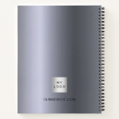 Carnet nom de logo d'entreprise argenté (Dos)