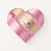 Carnet Nom de marbre d'agneau rose pâle (Dos)