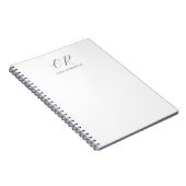 Carnet Nom de monogramme de calligraphie cadeau personnal (Côté Droit)