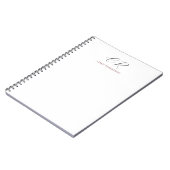 Carnet Nom de monogramme de calligraphie cadeau personnal (Côté gauche)