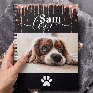 Carnet Nom de monogramme personnalisé pour chien Photo d'
