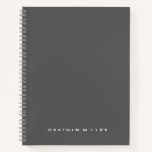 Carnet Nom de monogramme professionnel minimal (Devant)