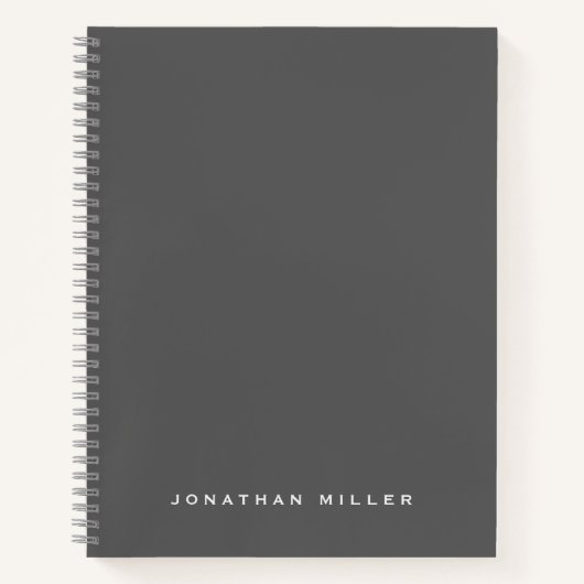 Carnet Nom de monogramme professionnel minimal (Devant)