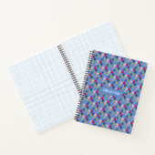 Carnet Nom de motif triangle Abstrait bleu (Intérieur)