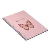 Carnet Nom de papillon Bourgogne rose (Côté Droit)