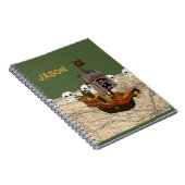 Carnet Nom de personnaliser de bateau de pirate de bande (Côté Droit)
