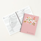 Carnet Nom de recette COOK florale aquarelle (Intérieur)