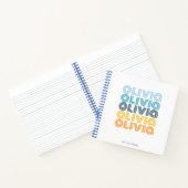 Carnet Nom de répétition personnalisé coloré moderne (Intérieur)