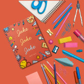 Carnet Nom de retour à l’école du garçon sur mesure
