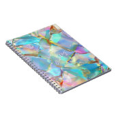 Carnet Nom de script blanc sur l'Arrière - plan Opal (Côté Droit)