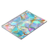 Carnet Nom de script blanc sur l'Arrière - plan Opal (Côté gauche)