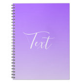 Carnet Nom de script cursif & ombre violet clair modifiab (Devant)