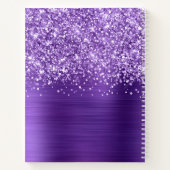Carnet Nom de script Glamour Violet Améthyste Pailleté (Dos)