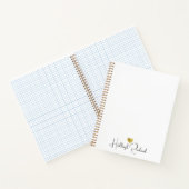 Carnet Nom de script manuscrit monogramme moderne (Intérieur)