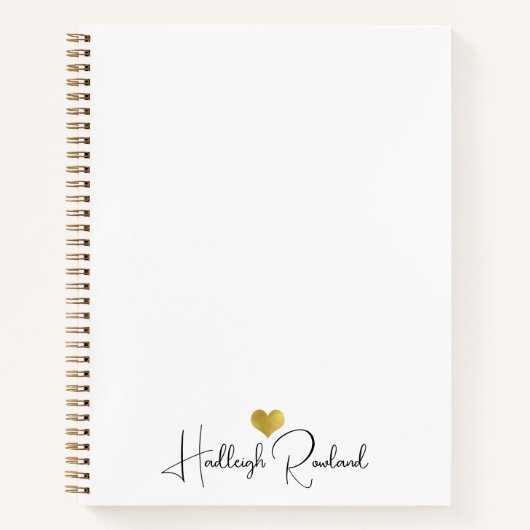 Carnet Nom de script manuscrit monogramme moderne (Devant)