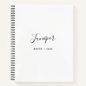 Carnet Nom de script minimal moderne (Devant)