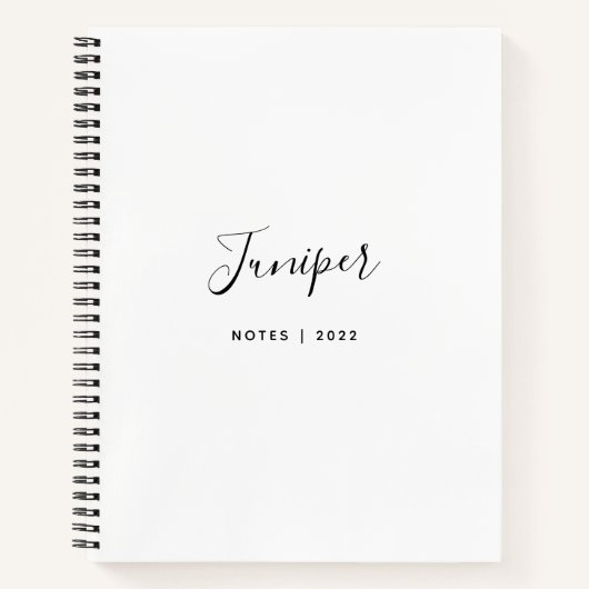 Carnet Nom de script minimal moderne (Devant)