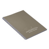 Carnet Nom de script moderne Concepteur d'intérieur Taupe (Côté Droit)