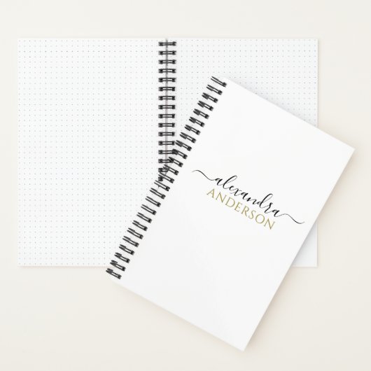 Carnet Nom de script moderne et élégant (À l'intérieur)